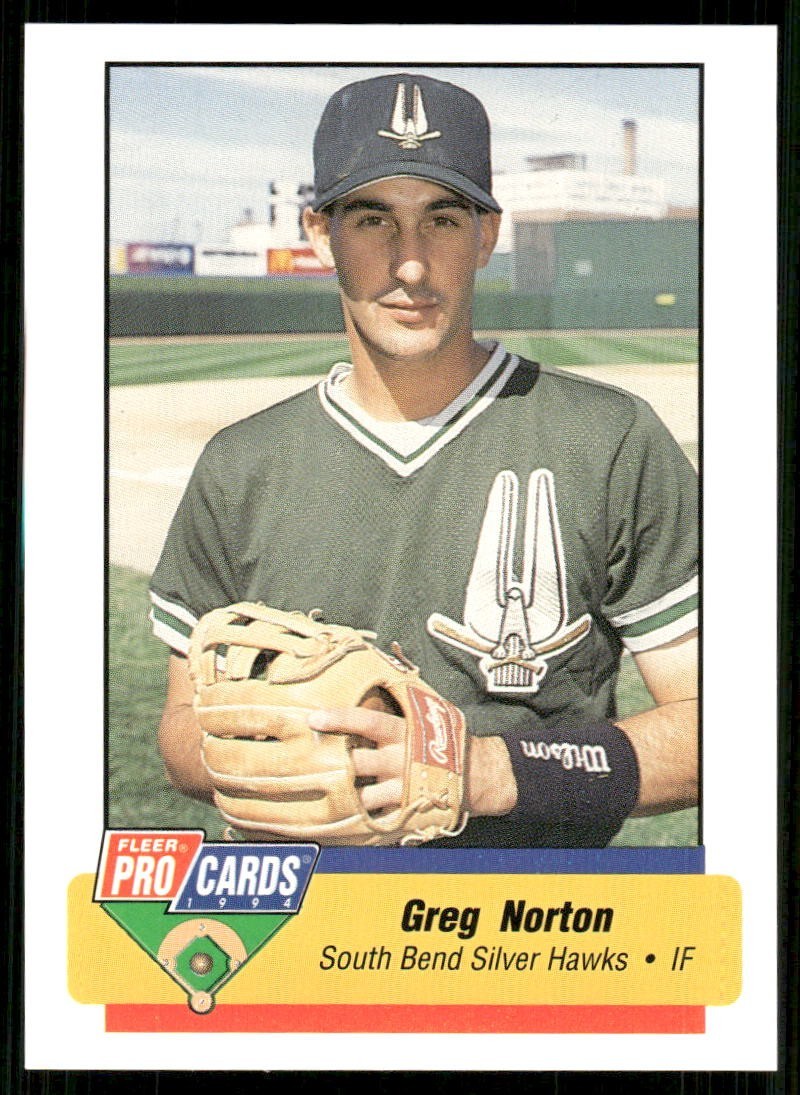 1994 Fleer Pro Cards South Bend Silver Hawks GREG NORTON RC WHITE SOX 