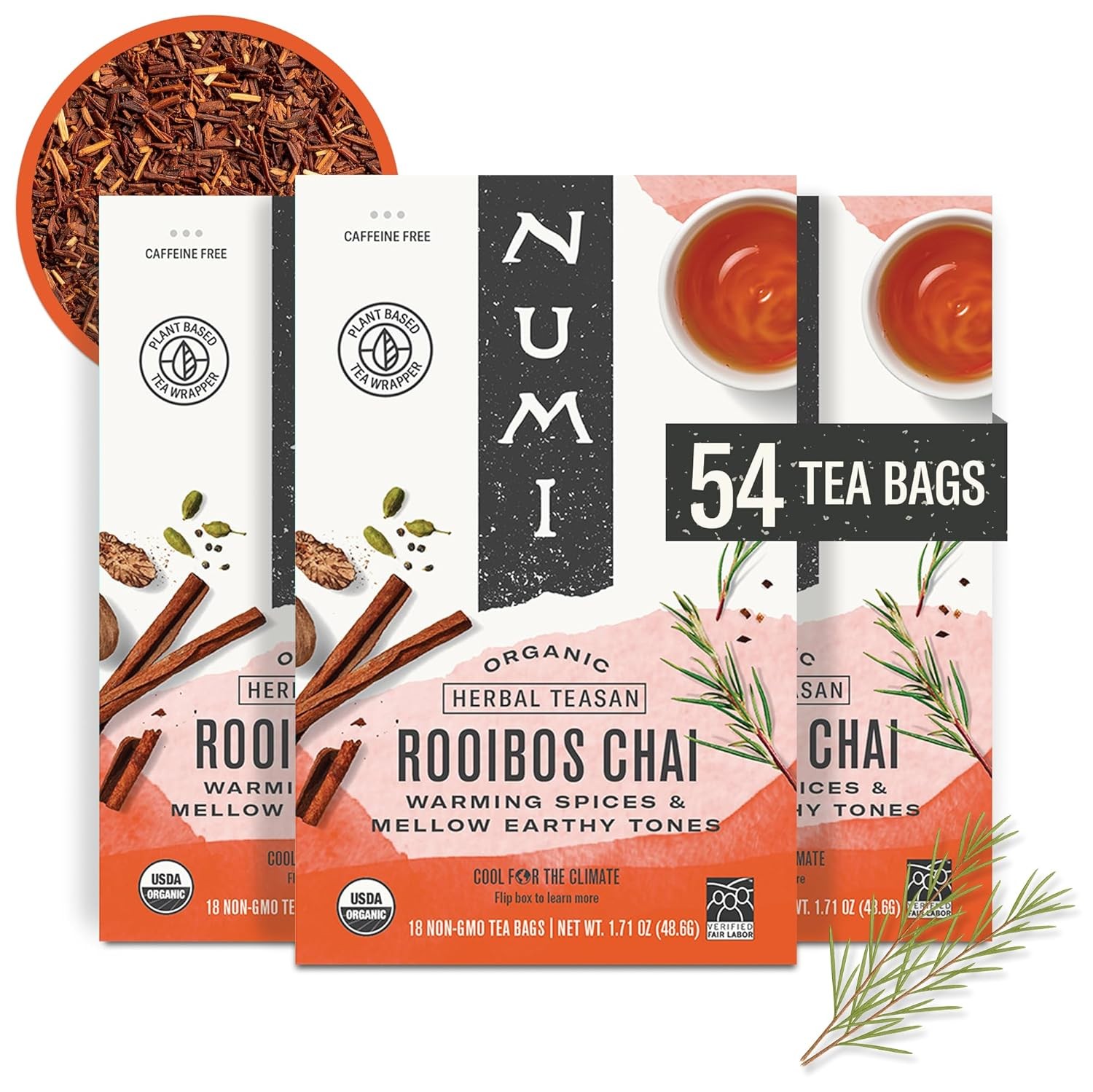 Bags, 18 Tea Bags (pack Of 3), Red Tea With Cinnam