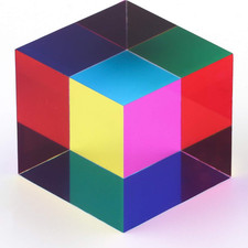 CMY Color Cube, 1.6 Inch 40Mm Cmycube Acrylic Prism for Home or Office Desktop