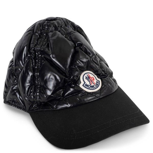 72991 authentic Moncler black Nylon Baseball Cap Quilted 55