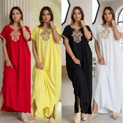 Moroccan Kaftan Dress Pack African Abaya Djellaba Gandoura Women Maxi - Photo 1/4