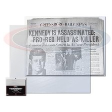 BCW Newspaper Bags Archival Clear Polypropylene Sleeves 13 3/8 x 11 7/8 Pack