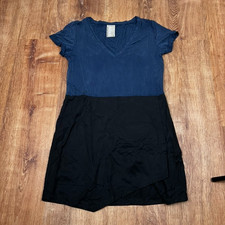 Anthropologie DOLAN Left Coast Color Block Dress Navy Black V-Neck Small