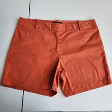 Talbots Chino Shorts Womens Brick Orange Mid Rise Pockets 4.5" Inseam Casual 14