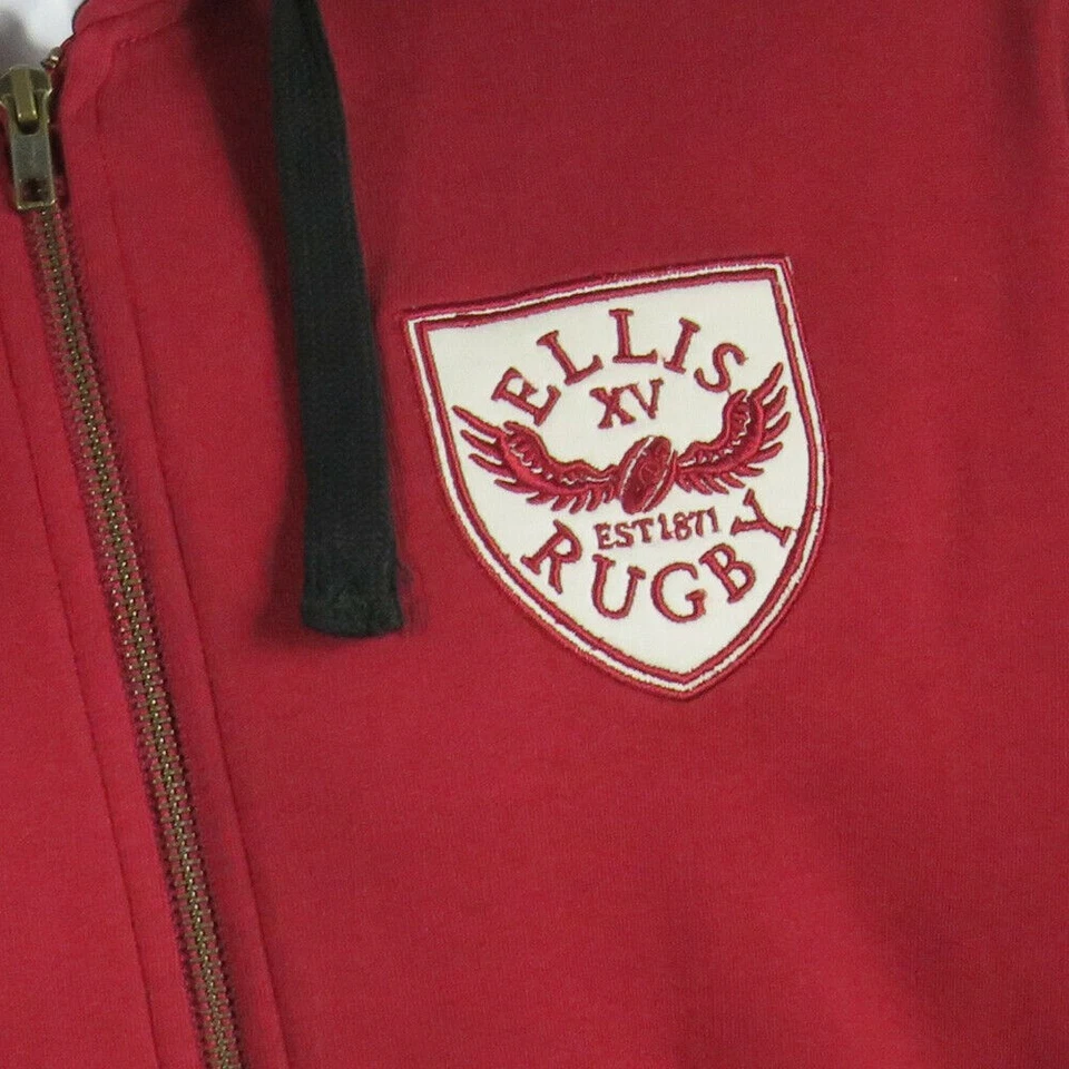 Ellis Rugby Crest Hoodie Red - image 3 of 4