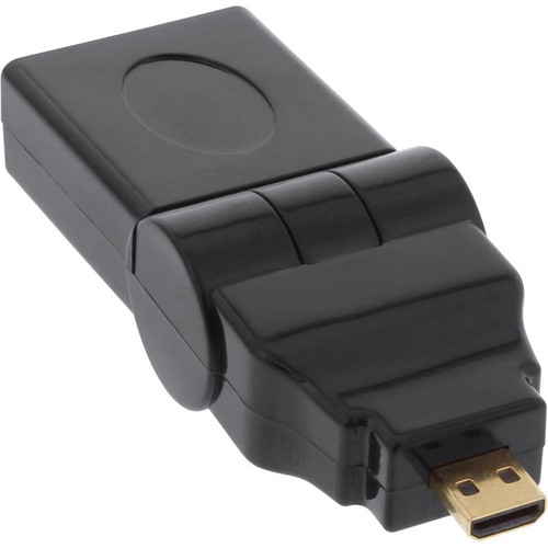 10x InLine HDMI Adapter HDMI A Bu auf Micro HDMI D Ste flexibel verg. Kontakte
