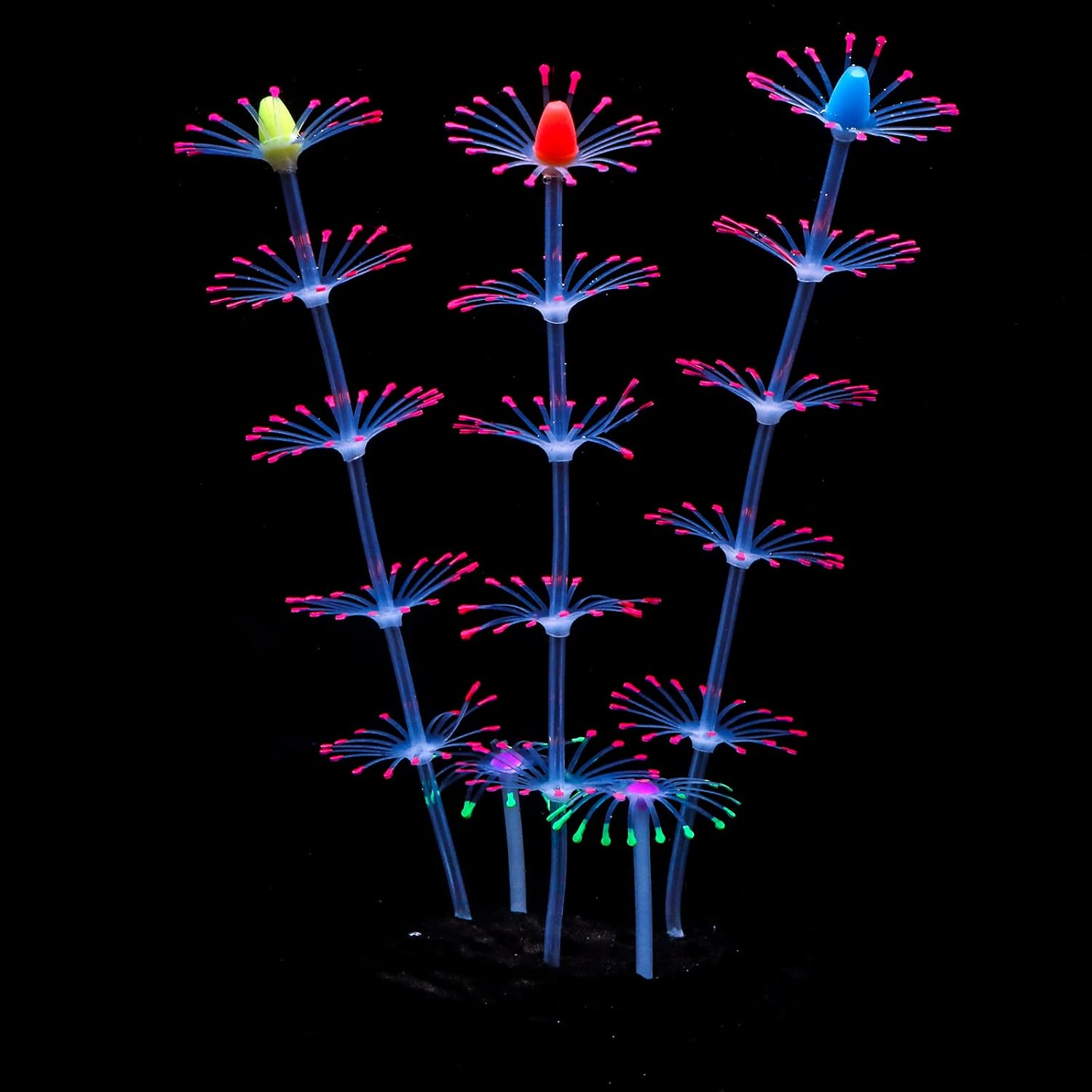 Strip Coral Plant Ornament Glowing Effect Artificial Decoration for Fish Tank, A