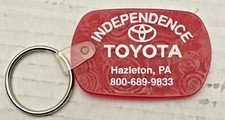 Vintage keychain red Independence Toyota Plastic