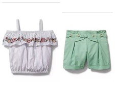 Janie and Jack Striped Floral Top Shorts Set