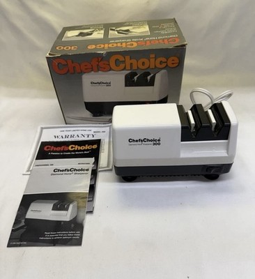 Chefs Choice Model 300 Diamond Hone Knife Sharpener With Box And Directions