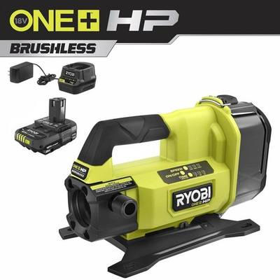 #ad #ad RYOBI ONE HP 18V 1 4hp Cordless Transfer Pump w 2.0Ah Battery Charger $109.95