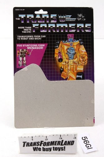 Drag Strip Card 1986 Vintage Hasbro G1 Transformers