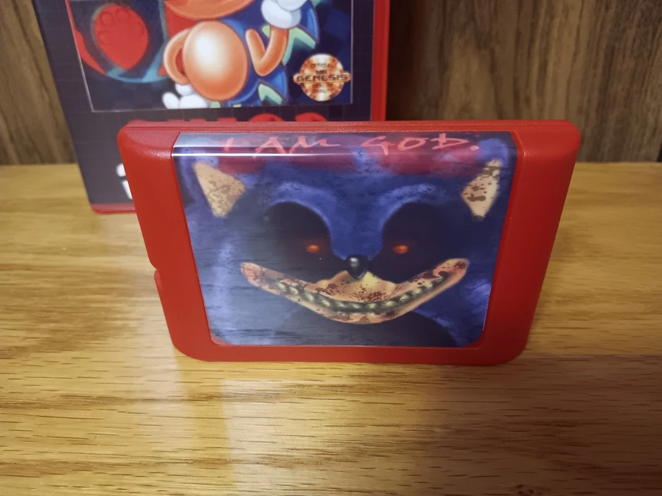 Sonic Exe For Sega Genesis Custom Video Game Cart + Box Sonic.exe Creepypasta - Image 2 of 4