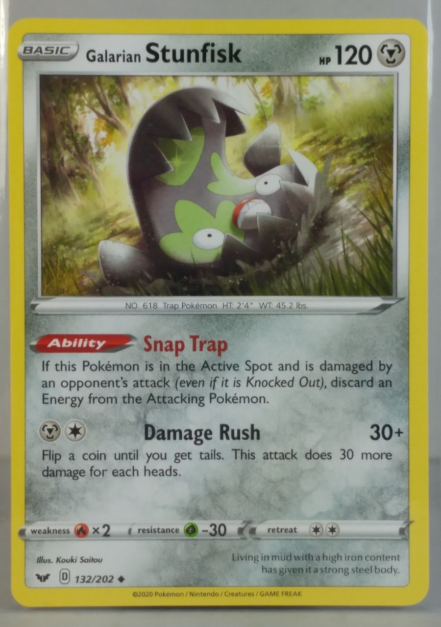 Galarian Stunfisk - Sword & Shield base set #132 - POKEMON - NM - singles