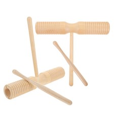 2 Sets Wood Block Instrument Classroom Musical Instruments Ethnic