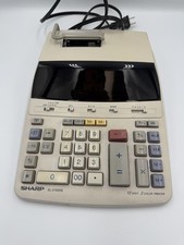 SHARP TAX ADDING MACHINE Calculator MODEL EL-2192RII, 12 Digit, 2 Color PRINTER