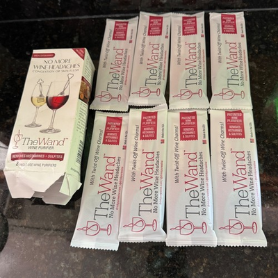 #ad Pure Wine The Wand Wine Purifier Filter No More Wine Headaches 8 single packs $15.99