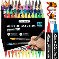 Acrylstifte Wasserfest 48 Farben Permanent Marker FüR Holz Glas Keramik Steine
