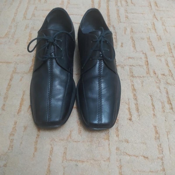 Men Clarks Heels Black Leather 43 #7B75