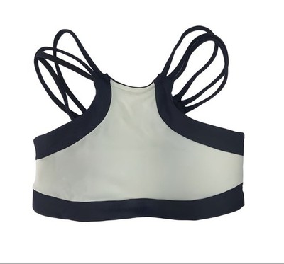MAAJI Damen Weißer Badeanzug Mid Coverage Schnürtop #1545MTN Klein NWT