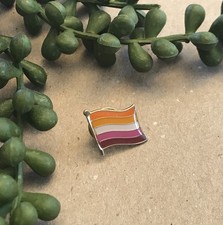 Small Subtle Lesbian Pride Flag Enamel Pin  LGBTQAI Representation  NEW