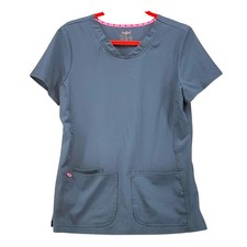 Heartsoul Scrub Top M Nurse Uniform Athletic Stretch Performance Moisture Wick