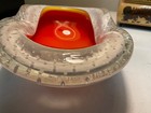 Mid-Century Murano Bullicante Glass Ashtray Bowl, Italy 1960s Barbini ? Heavy! — photo 6