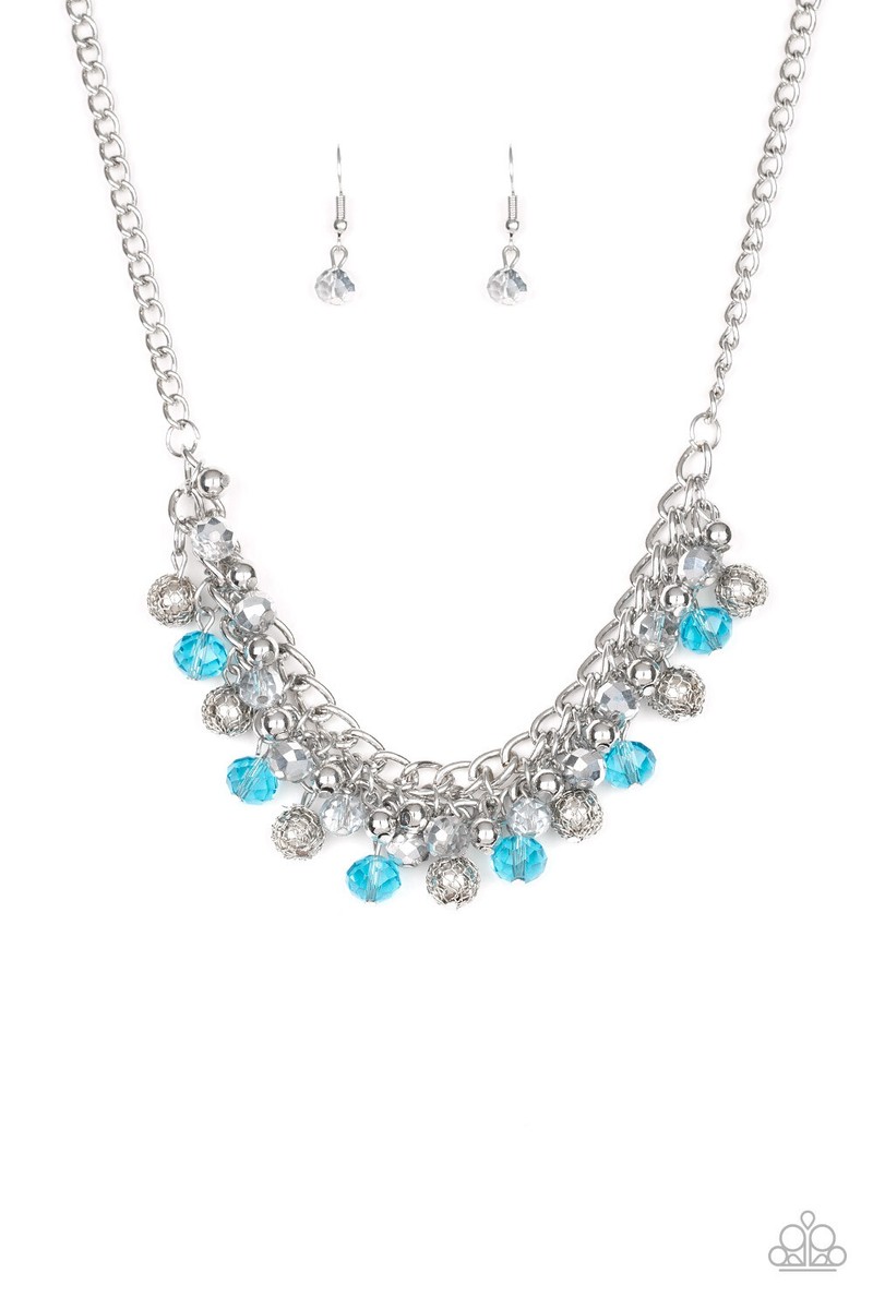 Party Spree Blue Necklace Paparazzi New