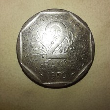 MONETA DA 2 FRANCHI REPUBBLICA FRANCESE ANNO 1979*
