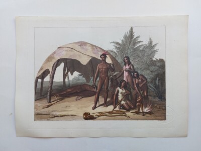 JULIO FERRARIO ANTIKES KOSTÜM SÜDAMERIKA STAMMESINDIANER CHARRUAS 1817