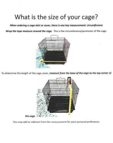 LARGE Bird CAGE Seed Catcher SKIRT ONLY "Black" - Picture 5 of 7