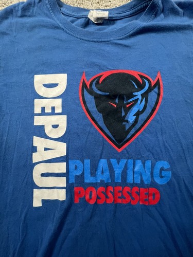 DePaul Blue Demons University T-Shirt Mens Medium Chicago NCAA - Picture 2 of 8