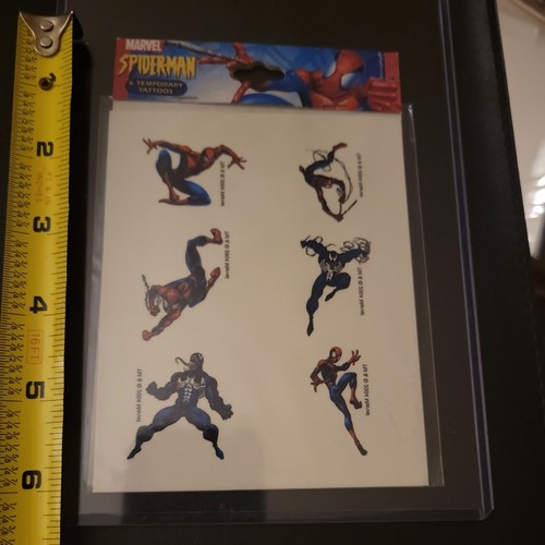 Marvel Spider-Man 2004 tatuajes de veneno de alta calidad embalaje original - Imagen 8 de 8