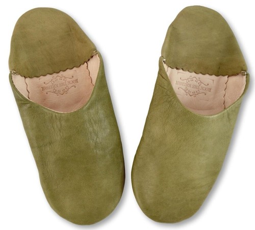 MOROCCAN LEATHER BABOUCHE SLIPPERS SHEEPSKIN SLIDES MULES WOMENS **HANDMADE** - Picture 100 of 205