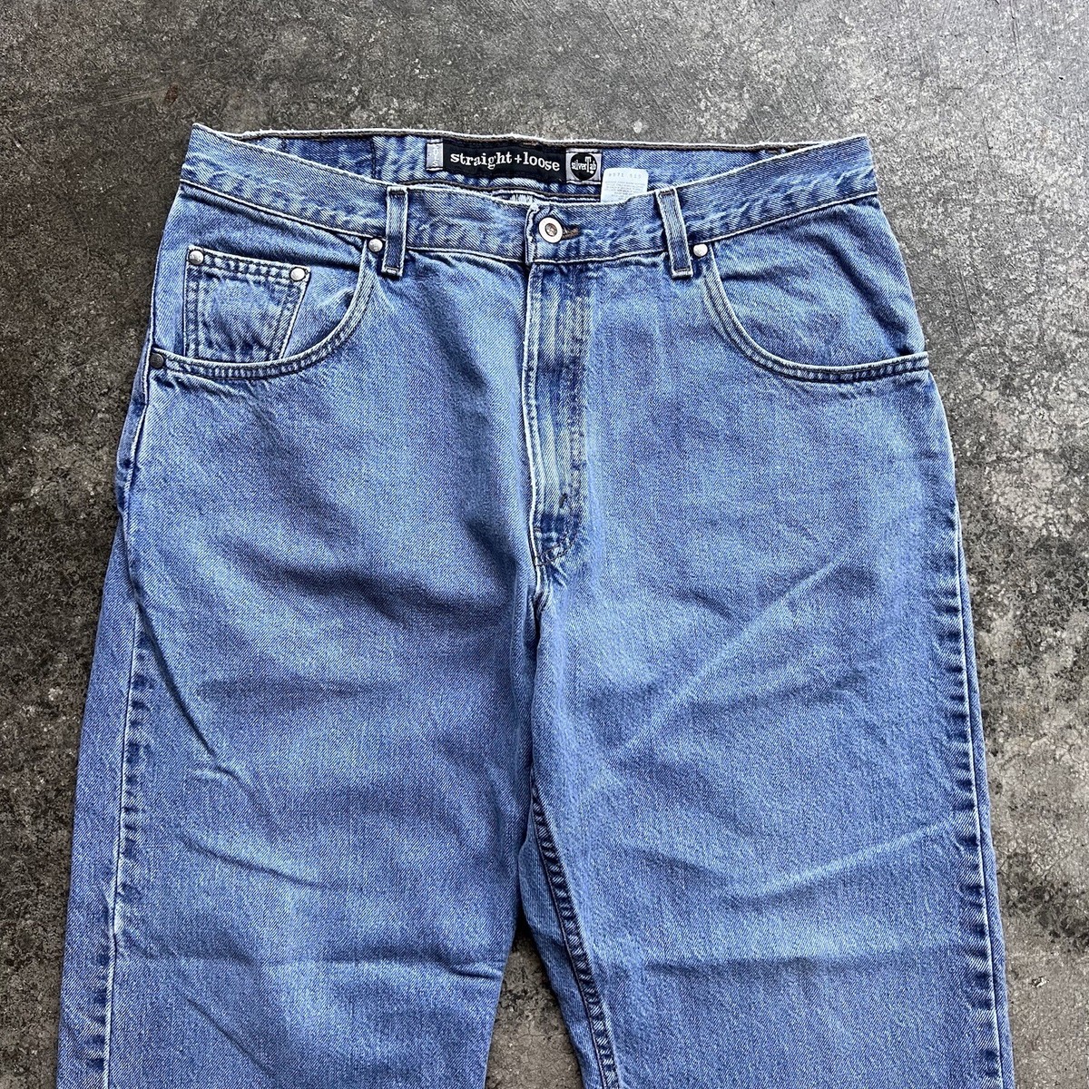 Vintage 90s Levi's Silver Tab Baggys Denim Jeans Mens Actual Size