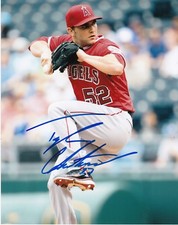 TYLER CHATWOOD  LOS ANGELES ANGELS  ACTION SIGNED 8x10