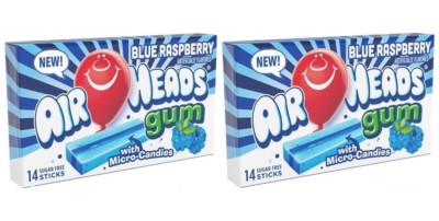 2x Air Heads Gummi Mit Micro-Candies Blau Himbeere Aromatisiert American Bonbons