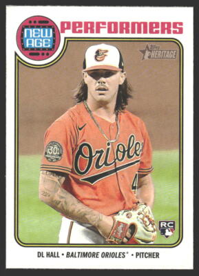 DL Hall #NA-10 2023 Topps Heritage New Age Performers Baltimore Orioles