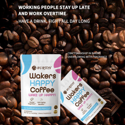 well-being Mushroom coffee Happy Coffee, Happy Wake Up 12.7oz-25.4oz