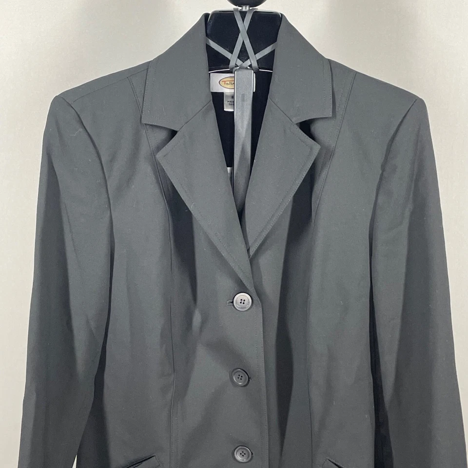 NEW Talbots Blazer Jacket Womens 8 black classic preppy business - Image 2 of 4