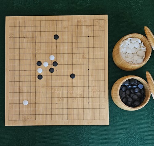 Bamboo Table Go Board Weiqi Checkerboard 19 x19 Line 361 Way Board Games - Picture 3 of 15