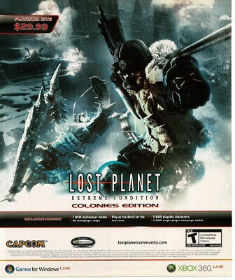 2008 Lost Planet Extreme Condition Colonies Edition Video Game Vintage Print Ad