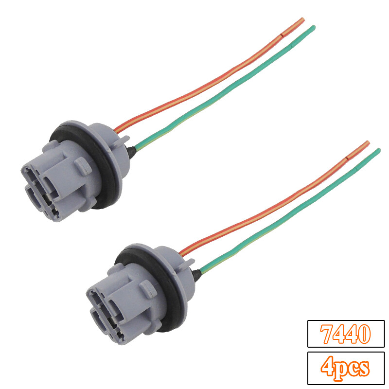 4pcs 7440 992 T20 Female Socket Wiring Harness Front Turn Signal Light ...