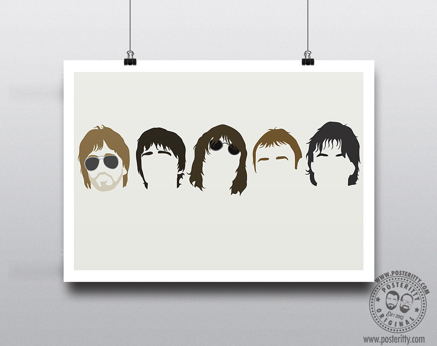 OASIS Minimalist Band Poster Silhouette Music Heads Minimal Noel