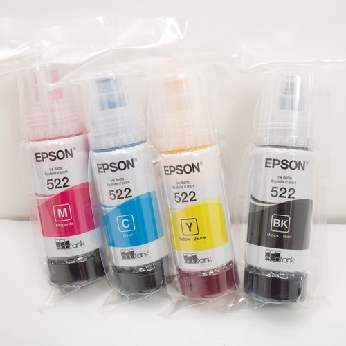 Epson 522 EcoTank Ink Refill Bottles Bk/C/M/Y - 第 1/9 張圖片