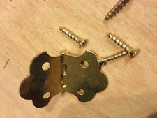 12 qty - Decorative Hinges w/ screws- Brass plated -cigar and jewelry boxes
