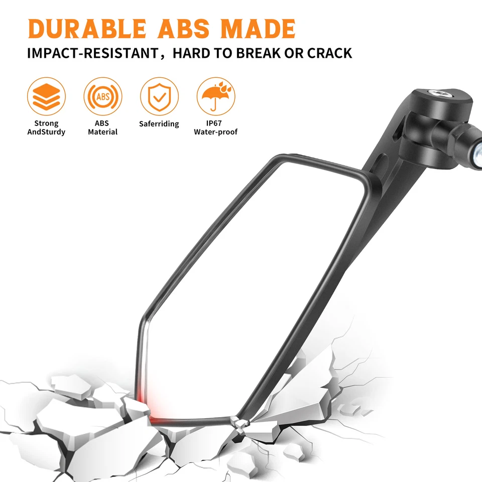 Espejos retrovisores laterales negros para motocicleta Yamaha WR250 WR450 WR400 WR450F Foto 4 de 4