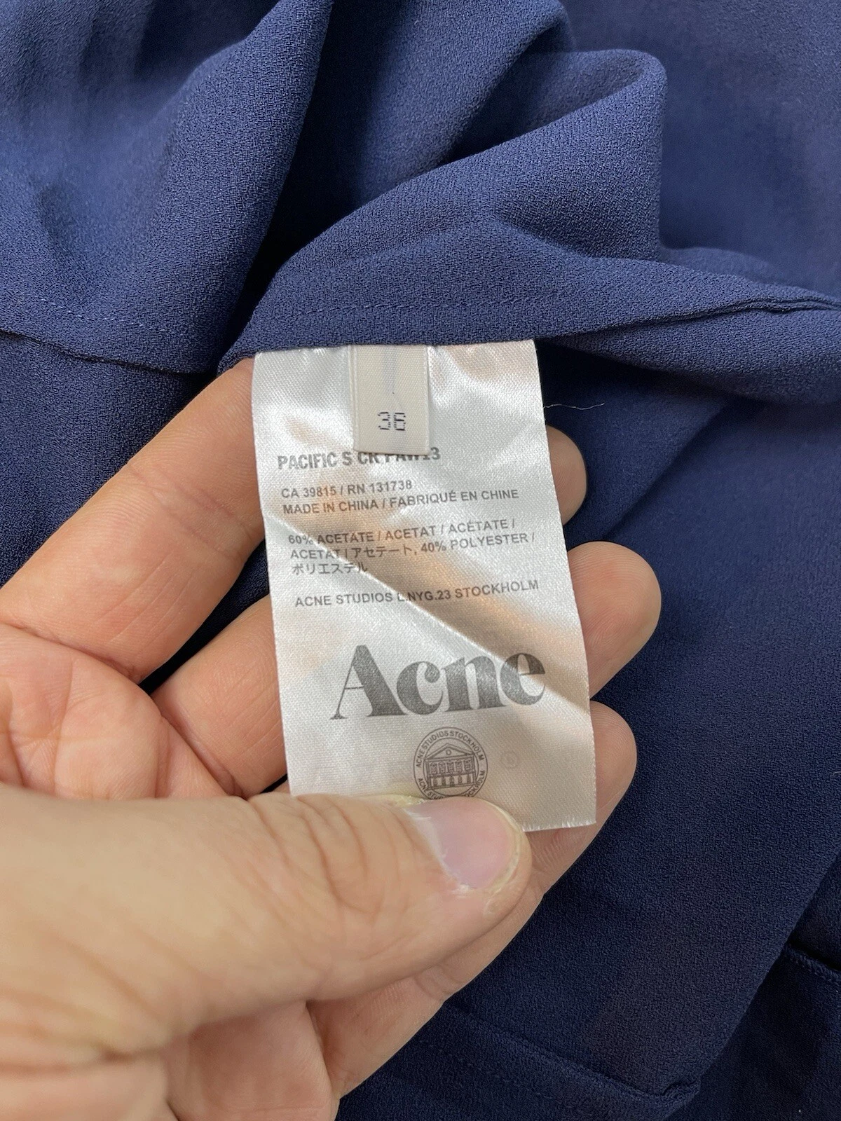 Abito Acne Studios blu Pacifico S taglia 36