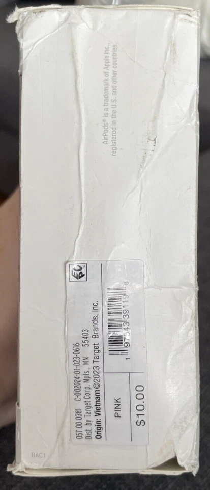 Funda para auriculares Heyday rosa vinilo plástico se adapta a Airpods Gen 1 y Gen 2 nueva Foto 4 de 4