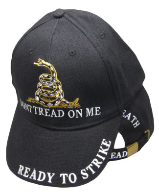 TRUMP 2024 Liberty or Death Gadsden Don't Tread on Me Black Hat Cap 